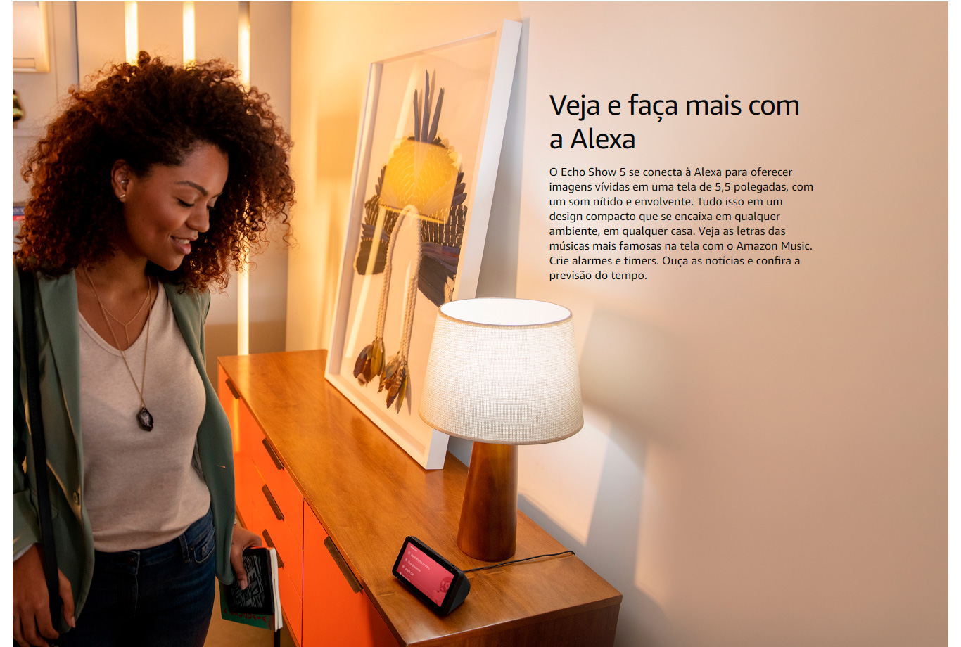 Amazon Smart Home Echo Show 5 Alexa, Tela 5.5